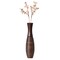 Elegant Decorative Tall Trumpet Shape Floor Vase in Brown - Modern Home Décor Accent, Sleek Tall Floor Vase for Living Room, Entryway, or Dining Room, Perfect for Dried Flowers or Silk Arrangements